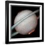 The Planet Saturn, North and South Poles Ablaze, Taken by the Hubble Space Telescope-null-Framed Photographic Print