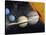 The Planets and Larger Moons to Scale with the Sun-Stocktrek Images-Stretched Canvas