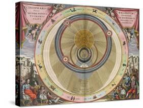 The Planisphere of Brahe, Harmonia Macrocosmica, 1660-Science Source-Stretched Canvas