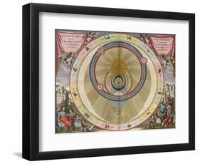 The Planisphere of Brahe, Harmonia Macrocosmica, 1660-Science Source-Framed Giclee Print