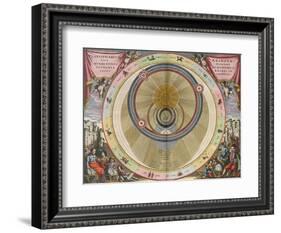 The Planisphere of Brahe, Harmonia Macrocosmica, 1660-Science Source-Framed Giclee Print