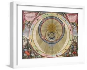 The Planisphere of Brahe, Harmonia Macrocosmica, 1660-Science Source-Framed Giclee Print