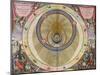 The Planisphere of Brahe, Harmonia Macrocosmica, 1660-Science Source-Mounted Giclee Print