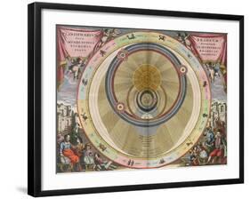 The Planisphere of Brahe, Harmonia Macrocosmica, 1660-Science Source-Framed Giclee Print