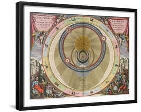 The Planisphere of Brahe, Harmonia Macrocosmica, 1660-Science Source-Framed Giclee Print