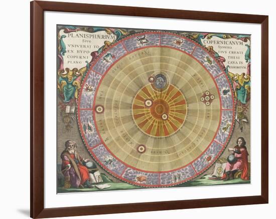 The Planisphere of Copernicus, Harmonia Macrocosmica, 1660-Science Source-Framed Giclee Print