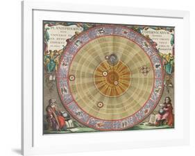 The Planisphere of Copernicus, Harmonia Macrocosmica, 1660-Science Source-Framed Giclee Print