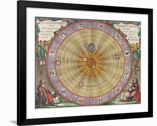 The Planisphere of Copernicus, Harmonia Macrocosmica, 1660-Science Source-Framed Giclee Print