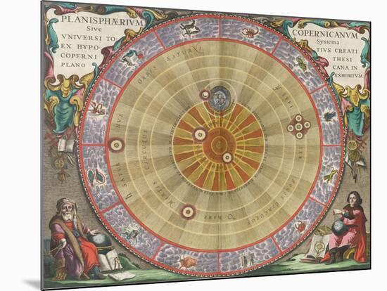 The Planisphere of Copernicus, Harmonia Macrocosmica, 1660-Science Source-Mounted Giclee Print