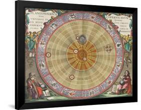 The Planisphere of Copernicus, Harmonia Macrocosmica, 1660-Science Source-Framed Giclee Print