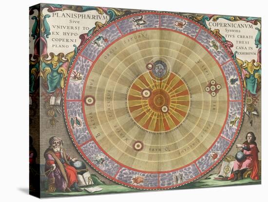 The Planisphere of Copernicus, Harmonia Macrocosmica, 1660-Science Source-Stretched Canvas