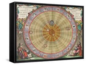 The Planisphere of Copernicus, Harmonia Macrocosmica, 1660-Science Source-Framed Stretched Canvas