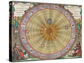 The Planisphere of Copernicus, Harmonia Macrocosmica, 1660-Science Source-Stretched Canvas