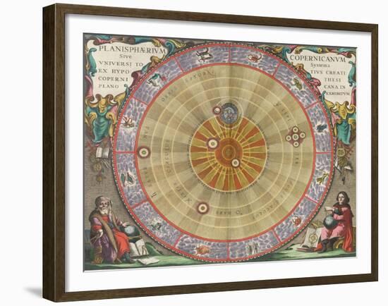 The Planisphere of Copernicus, Harmonia Macrocosmica, 1660-Science Source-Framed Giclee Print