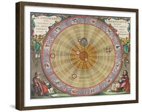 The Planisphere of Copernicus, Harmonia Macrocosmica, 1660-Science Source-Framed Giclee Print