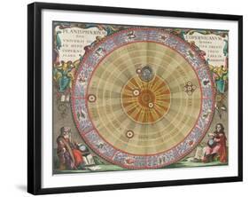 The Planisphere of Copernicus, Harmonia Macrocosmica, 1660-Science Source-Framed Giclee Print