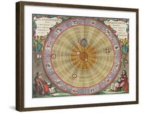 The Planisphere of Copernicus, Harmonia Macrocosmica, 1660-Science Source-Framed Giclee Print