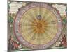 The Planisphere of Copernicus, Harmonia Macrocosmica, 1660-Science Source-Mounted Giclee Print