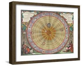 The Planisphere of Copernicus, Harmonia Macrocosmica, 1660-Science Source-Framed Giclee Print