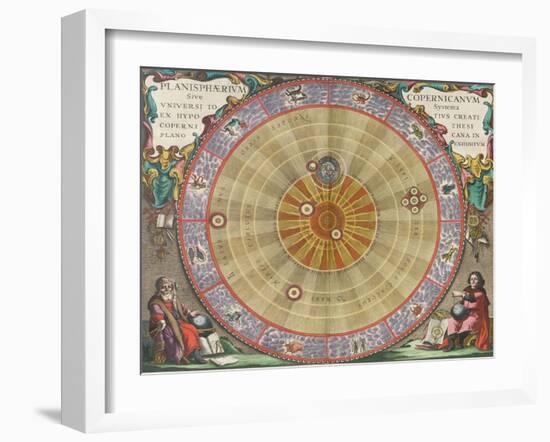 The Planisphere of Copernicus, Harmonia Macrocosmica, 1660-Science Source-Framed Giclee Print