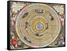 The Planisphere of Ptolemy, Harmonia Macrocosmica, 1660-Science Source-Framed Stretched Canvas