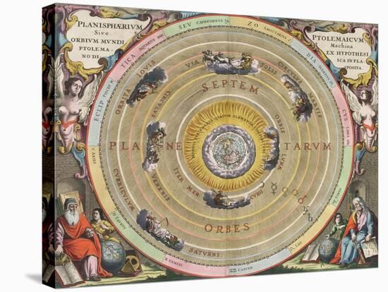 The Planisphere of Ptolemy, Harmonia Macrocosmica, 1660-Science Source-Stretched Canvas