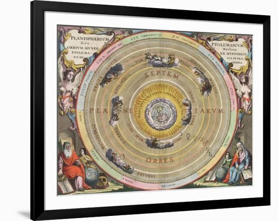 The Planisphere of Ptolemy, Harmonia Macrocosmica, 1660-Science Source-Framed Giclee Print