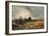 The Plateau of Ormesson - a Path Through the Corn-Francois Louis Francais-Framed Giclee Print