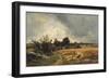 The Plateau of Ormesson - a Path Through the Corn-Francois Louis Francais-Framed Giclee Print