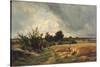 The Plateau of Ormesson - a Path Through the Corn-Francois Louis Francais-Stretched Canvas