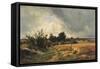 The Plateau of Ormesson - a Path Through the Corn-Francois Louis Francais-Framed Stretched Canvas