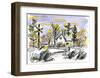 The Plateau Railway Is Covered in Snow, Komi Line-Kenji Fujimura-Framed Art Print