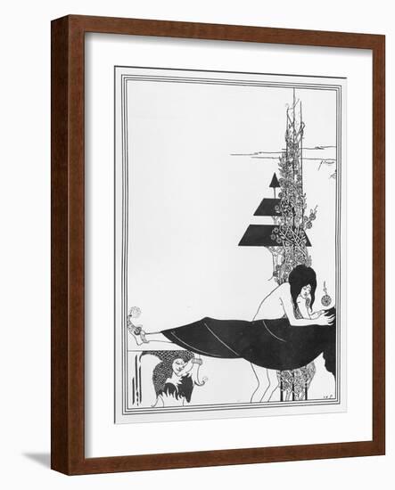 The Platonic Lament, Illustration from 'salome' by Oscar Wilde, 1894-Aubrey Beardsley-Framed Giclee Print