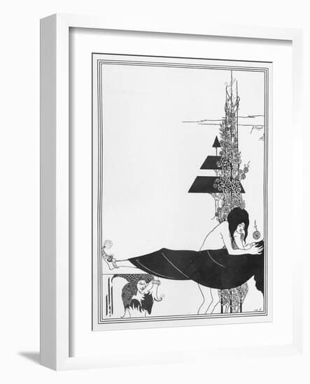 The Platonic Lament, Illustration from 'salome' by Oscar Wilde, 1894-Aubrey Beardsley-Framed Giclee Print