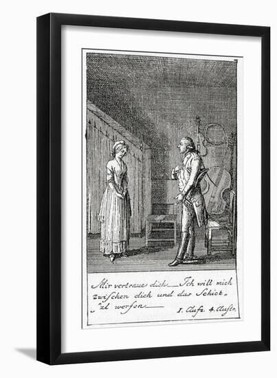 The play Intrigue and Love written in 1784 by Friedrich Schiller (1759-1805)-Daniel Nikolaus Chodowiecki-Framed Giclee Print