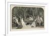 The Play Scene, Act III, Scene II of Hamlet by William Shakespeare, Engraved by Charles W. Sharpe-Daniel Maclise-Framed Giclee Print