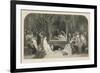 The Play Scene, Act III, Scene II of Hamlet by William Shakespeare, Engraved by Charles W. Sharpe-Daniel Maclise-Framed Giclee Print