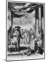 The Play Scene, from "Hamlet" by William Shakespeare (1564-1616)By Hubert Gravelot (1699-1773)-Francis Hayman-Mounted Giclee Print