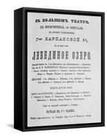 The Playbill for the First Performance of the Ballet Swan Lake at the Bolshoi Theatre, 1877-null-Framed Stretched Canvas