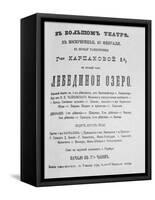 The Playbill for the First Performance of the Ballet Swan Lake at the Bolshoi Theatre, 1877-null-Framed Stretched Canvas