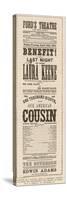 The Playbill Found in President Abraham Lincoln's Box after His Assassination by John Wilkes Booth-null-Stretched Canvas