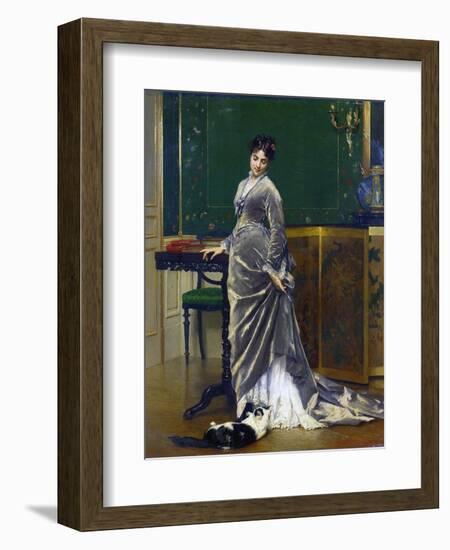 The Playful Cat-Gustave Leonard de Jonghe-Framed Giclee Print