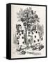 The playing-card Gardeners painting-John Tenniel-Framed Stretched Canvas