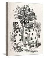 The playing-card Gardeners painting-John Tenniel-Stretched Canvas