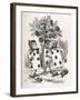 The playing-card Gardeners painting-John Tenniel-Framed Giclee Print