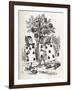 The playing-card Gardeners painting-John Tenniel-Framed Giclee Print