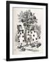 The playing-card Gardeners painting-John Tenniel-Framed Giclee Print