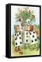 The Playing Cards Painting the Rose Bush, Illustration from Alice in Wonderland by Lewis Carroll-John Tenniel-Framed Stretched Canvas