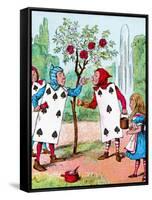 'The Playing cards painting the Rose Bushes', c1910-John Tenniel-Framed Stretched Canvas