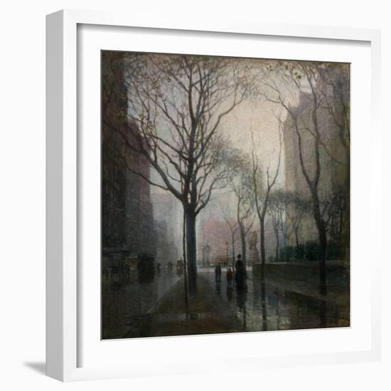 The Plaza after the Rain, 1908-Paul Cornoyer-Framed Giclee Print